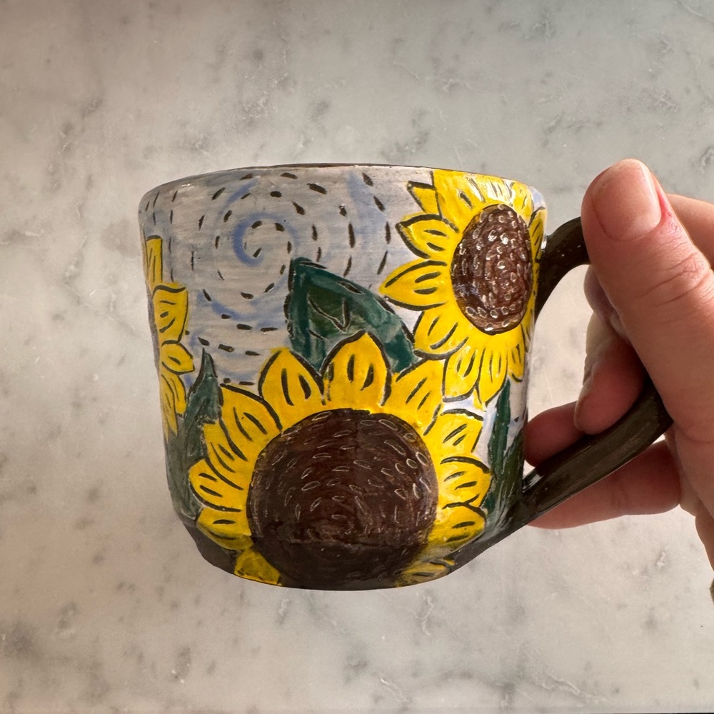 Hand Painted Pottery Mug